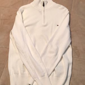 White Quarter Zip Sweater